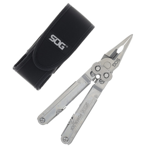 SOG PowerLock Multi-Tool Satin 18-in-1 with Nylon Sheath